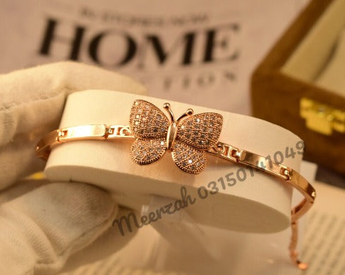 Stylish Butterfly Crystal Golden/Silver Bracelet for Girls/Women