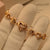 Stylish Small Heart Crystal Golden Zircon Bracelet for Girls/Women