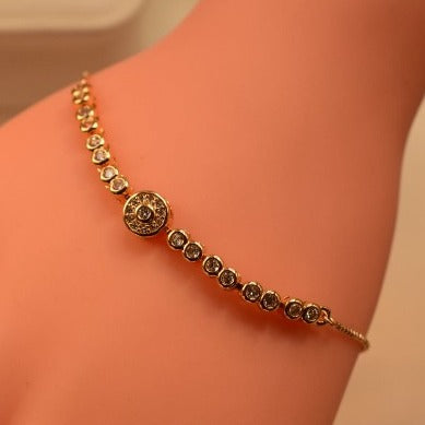 Stylish Crystal Golden Zircon Bracelet for Girls/Women