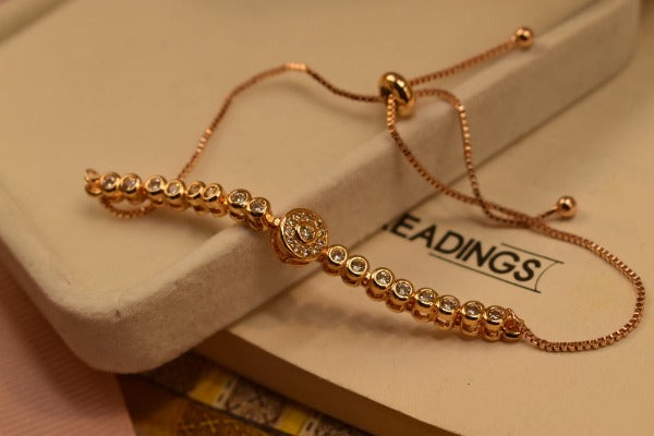 Stylish Crystal Golden Zircon Bracelet for Girls/Women