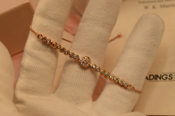 Stylish Crystal Golden Zircon Bracelet for Girls/Women