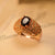 Antique Black Zircon Crysta Golden Ring for Girls/Women - Meerzah