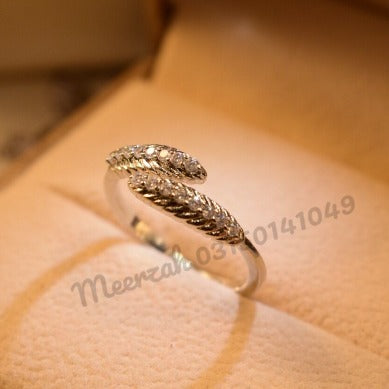 Elegant Silver Mini Zircon Crystal Ring for Girls/Women - Meerzah