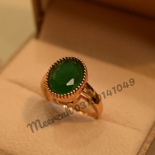 Beautiful Golden Stone Maroon Adjustable Ring for Girls/Women