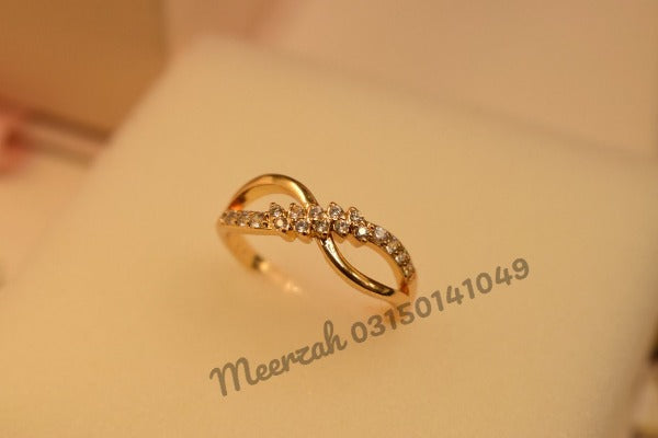 Stylish Design Adjustable Gold Plated Ring for Girls/Women