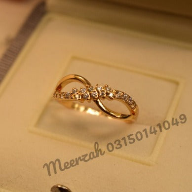 Stylish Design Adjustable Gold Plated Ring for Girls/Women