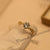 Elegant Design Diamond  Stone Adjustable Gold Plated Ring for Girls/Women