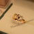 Elegant Design Double Heart Adjustable Gold Plated Ring for Girls/Women