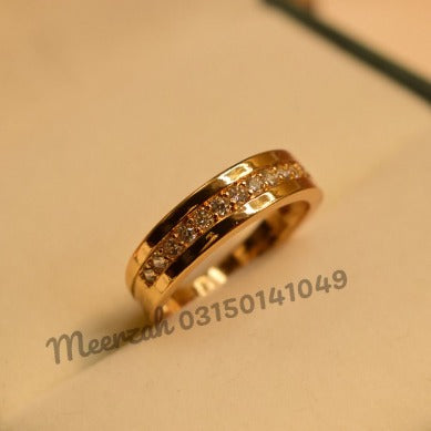 Beautiful Design Challa Crystal Adjustable Golden Ring for Girls/Women