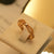 Stylish Design Crystal Stone Golden Ring for Girls/Women