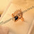 Beautiful Golden PLATED Zircon Crystal Ring for Girls/Women - Meerzah