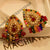 Elegant Golden Stylish Multi Colour Crystals Earings for Girls/Women - Meerzah