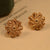 Elegant Gold Coated Flower Earrings For Girls/Women