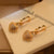 Stylish Heart Fancy Golden Design Crystal Earings for Girls/Women - Meerzah
