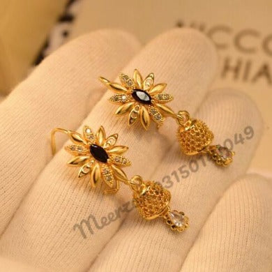 Beautiful Stylish Black Crystal Earings for Girls/Women - Meerzah