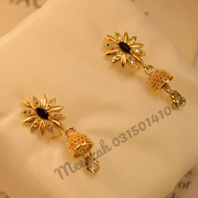 Beautiful Stylish Black Crystal Earings for Girls/Women - Meerzah