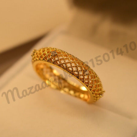 Elegant Golden Challa Crystal Ring for Girls/Women - Meerzah