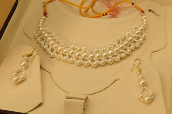 Stylish Pearl Crystal Necklace Sets for Girls/Women - Meerzah