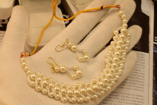 Stylish Pearl Crystal Necklace Sets for Girls/Women - Meerzah