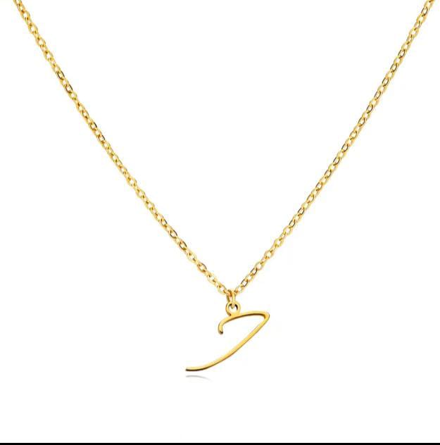 Gold Plated Letter Capital Alphabet Pendant Necklaces For Girls/Women