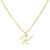 Gold Plated Letter Capital Alphabet Pendant Necklaces For Girls/Women