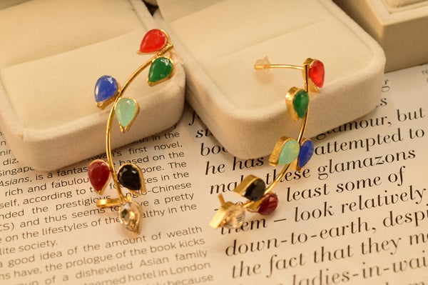 Fancy Multi Stones Earings for Girls/Women - Meerzah