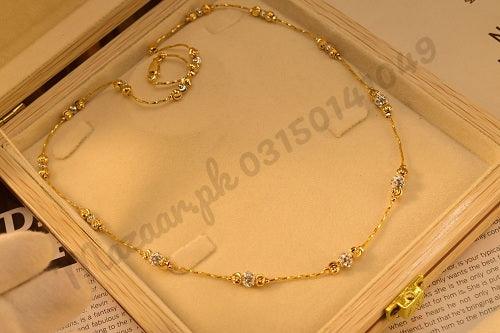 18K Mala Chain Micro Gold Plated Pendant for Girls/Women - Meerzah