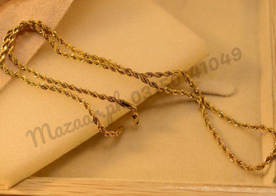 18K Stylish Chain Mala Micro Gold Plated Pendant for Girls/Women - Meerzah