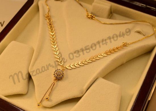 18K Chain Micro Gold Plated Pendant for Girls/Women - Meerzah