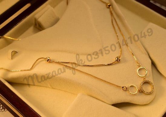 18K Fancy Chain Mala Micro Gold Plated Pendant for Girls/Women - Meerzah