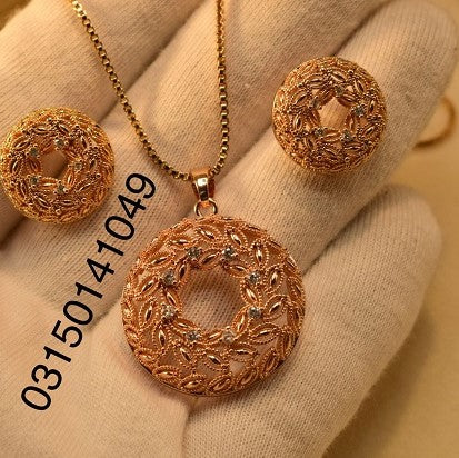 Elegant Gold Plated Stylish Necklace Set - Meerzah