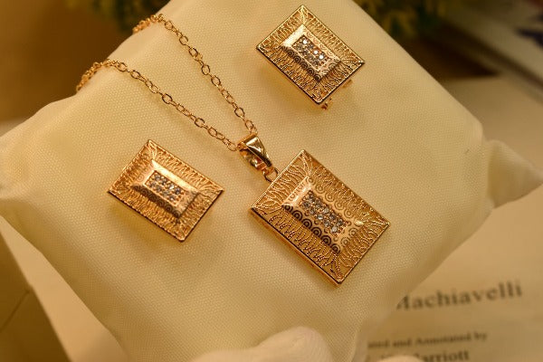 Stylish Design Golden Necklace set for Girls/Women