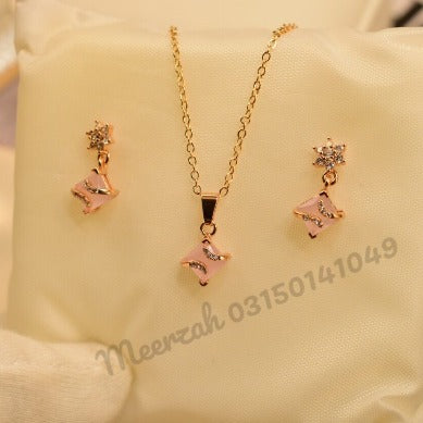 Stylish Multi Light Crystal Golden Necklace Sets for Girls/Women