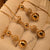 Elegant Design Fancy Ball Golden Crystal Necklace Sets for Girls/Women - Meerzah