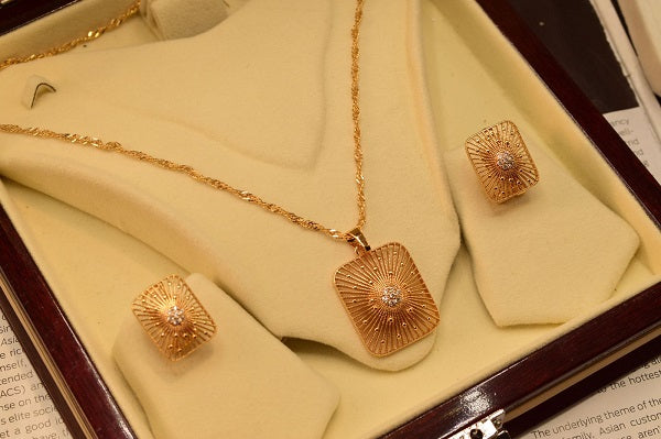 Charming Crystal Golden Necklace Sets for Girls/Women - Meerzah