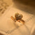 Elegant Heart Gold Plated Crystal Ring for Girls/Women - Meerzah