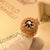 Elegant Golden Black Cut Stone Crystal Ring for Girls/Women - Meerzah